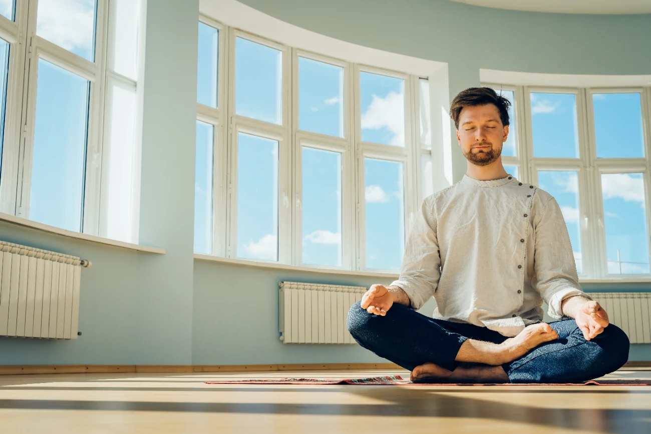 healthy mind-man meditating